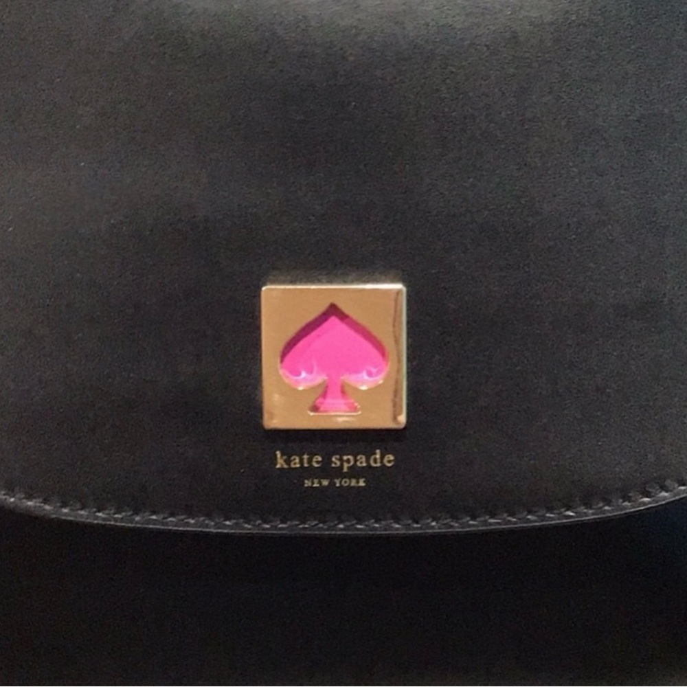 Kate Spade Doreen Bond Street Leather Crossbody/Shoulder Bag, Black/Pink - Picture 2 of 9